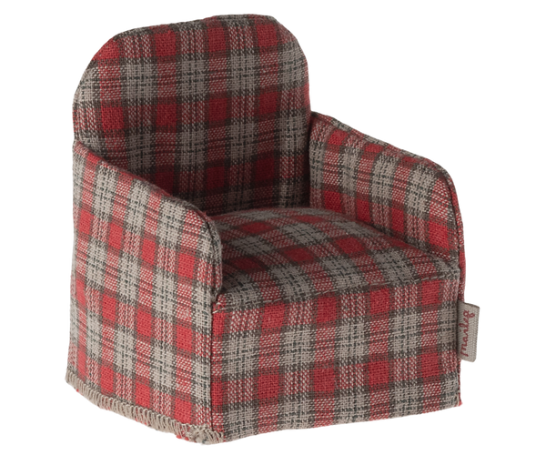 Mouse Chair, Red Check