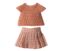 Bunny (Size 3) Chocolate Brown/Knitted Top and Skirt