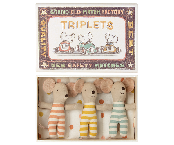 Baby Triplets in Matchbox