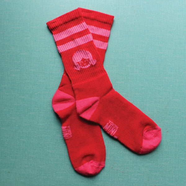 Yoko's Team Socks - Red (Adult UK 4-8)