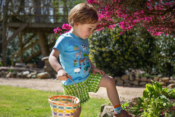 Little Creature Applique T-Shirt, Bluebird/Farm Life