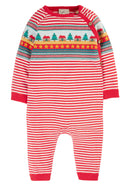 Lumi Knitted Romper, Fairisle Christmas Stripe (3-6m)