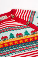 Lumi Knitted Romper, Fairisle Christmas Stripe