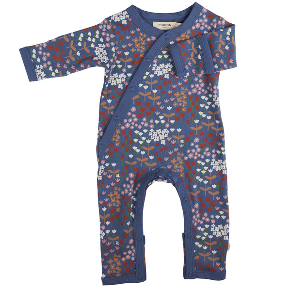 Kimono Romper - Meadow, Night Blue