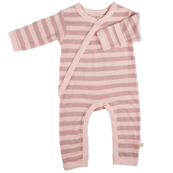 Kimono Romper Breton Stripe - Pink