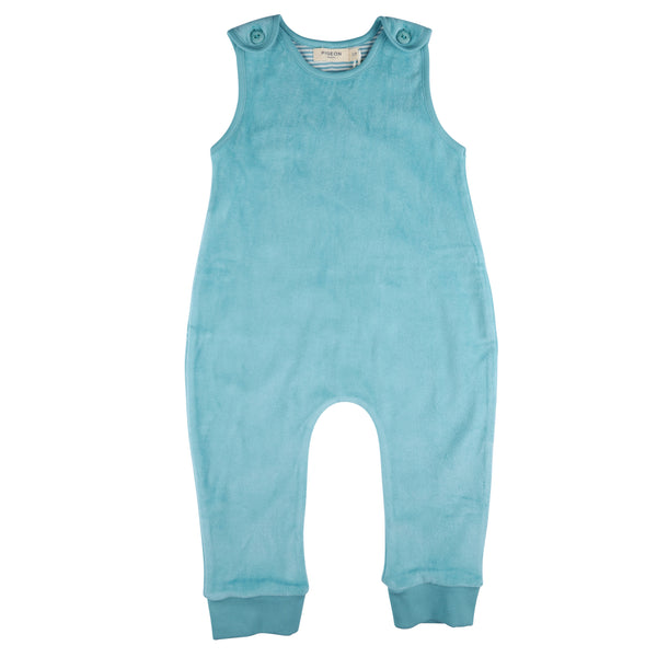 Velour Playsuit, Azure