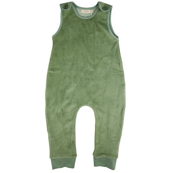 Velour Playsuit, Basil