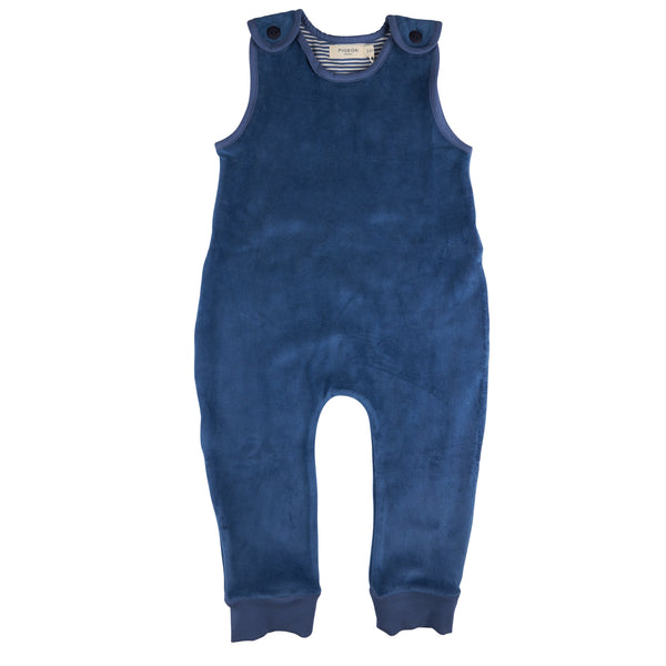 Velour Playsuit, Night Blue