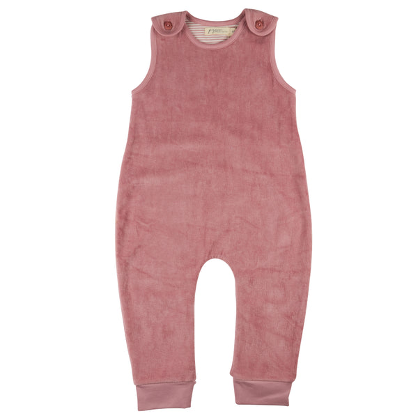 Velour Playsuit, Pink