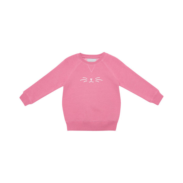 Cat Sweatshirt - Rose Pink