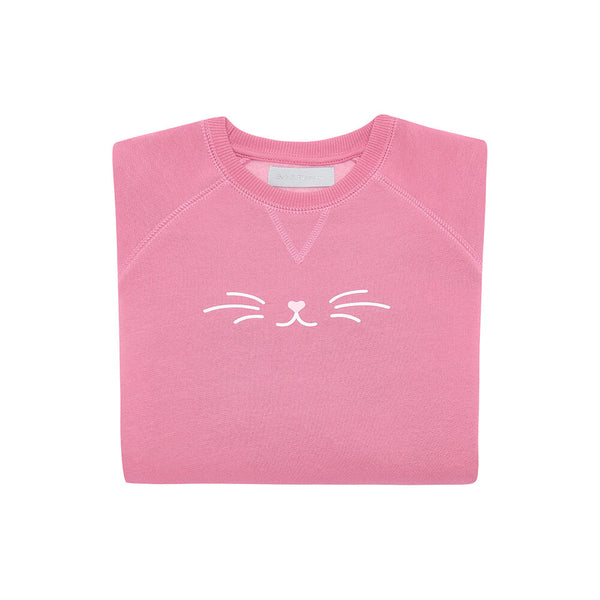 Cat Sweatshirt - Rose Pink