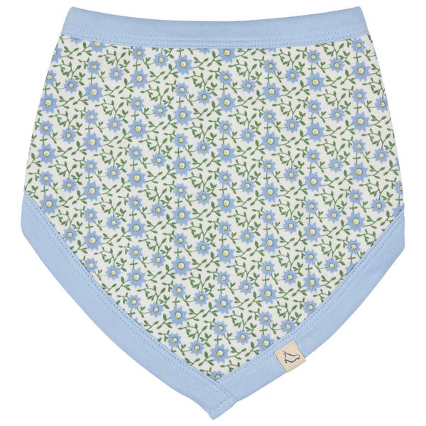 Reversible Bib - Ditsy Blue