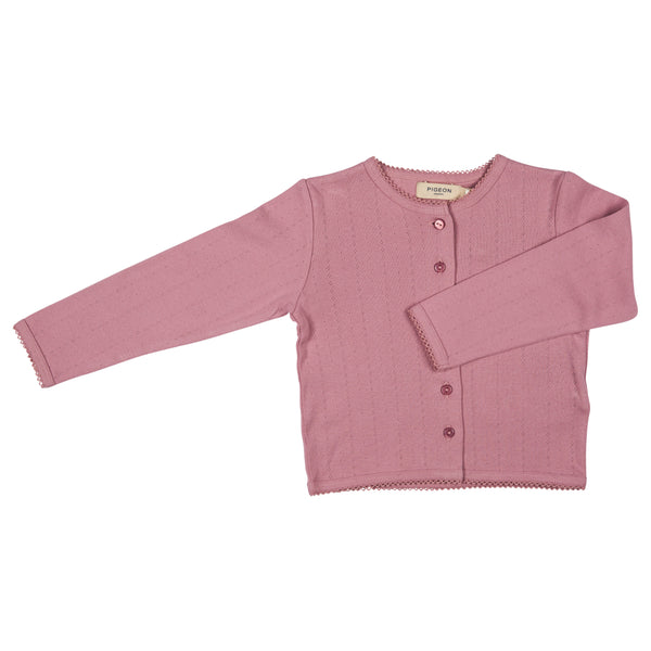 Pointelle Cardigan, Pink