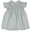 Smock Peter Pan Collar Dress, Ditsy Blue