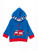 Organic Fire Engine Applique Hoodie