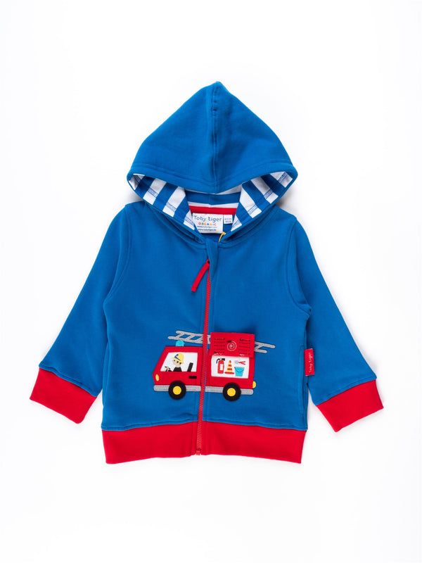 Organic Fire Engine Applique Hoodie