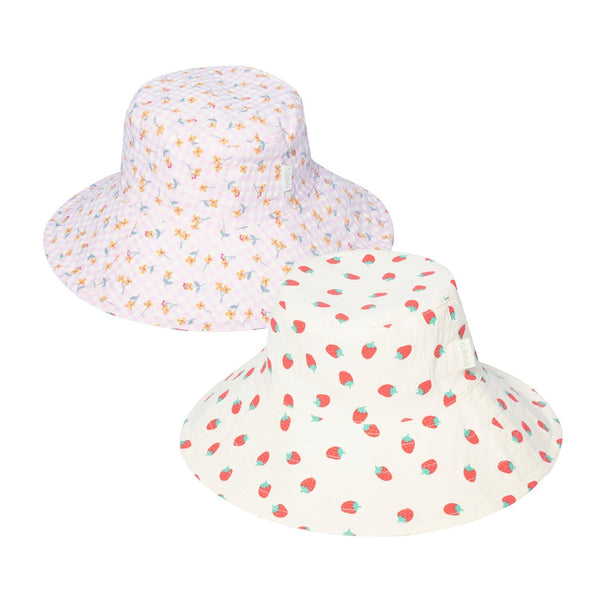 Strawberry Fair Reversible Sun Hat 7-10y