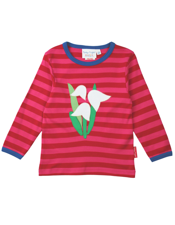 Organic Snowdrop Applique Long Sleeve T-Shirt