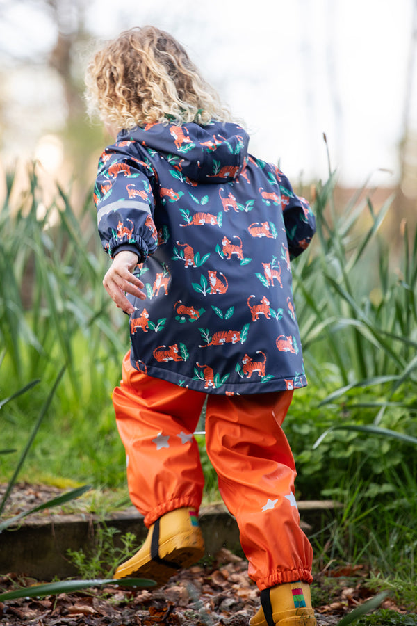 Printed Puddle Buster Coat, Tiger Time