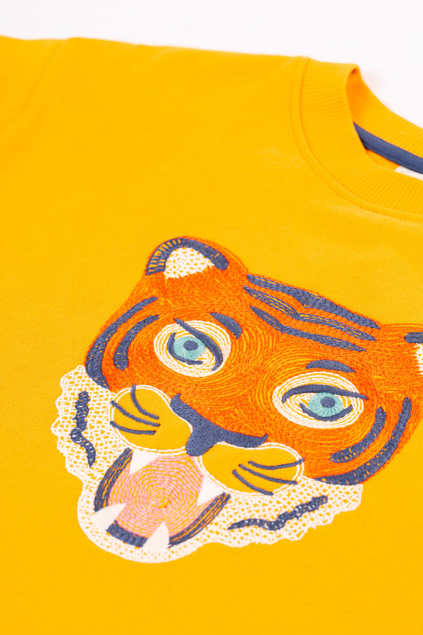 Superb Switched Sweatshirt, Gold/Tiger