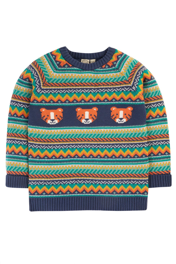 Fowey Knitted Jumper, Fairisle/Tiger