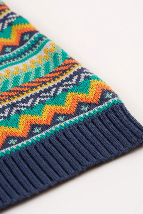 Fowey Knitted Jumper, Fairisle/Tiger