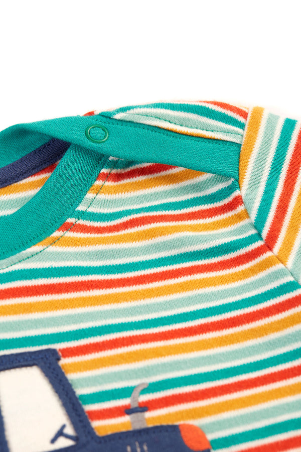 Orion Applique Top, Iguana MultiStripe/Tractor