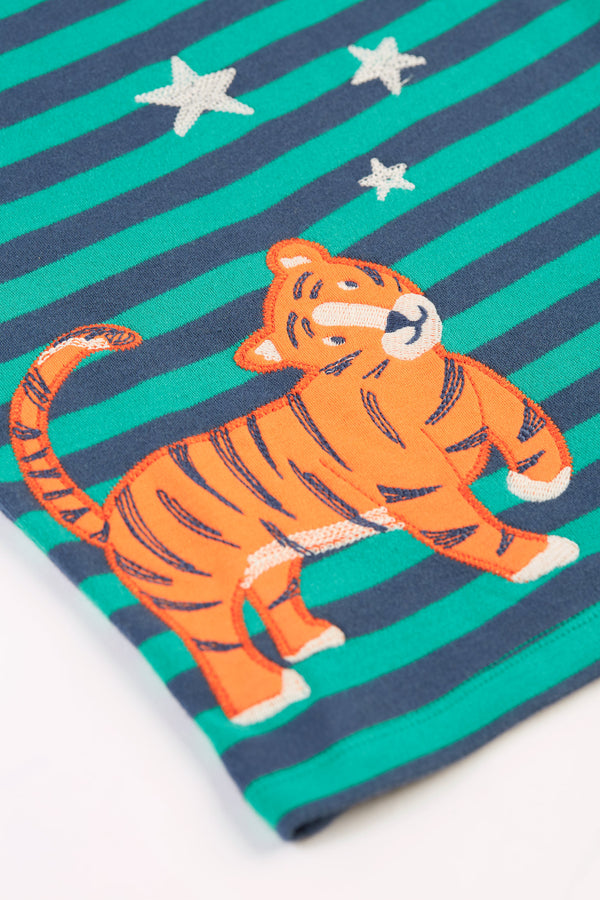 Bobby Applique Top, Iguana Stripe/Tiger