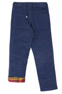 Callum Slim Cord Trousers, Navy Blue