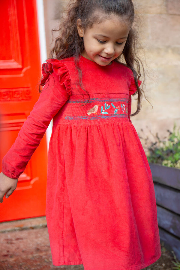 Leonora Dress, True Red/Robin