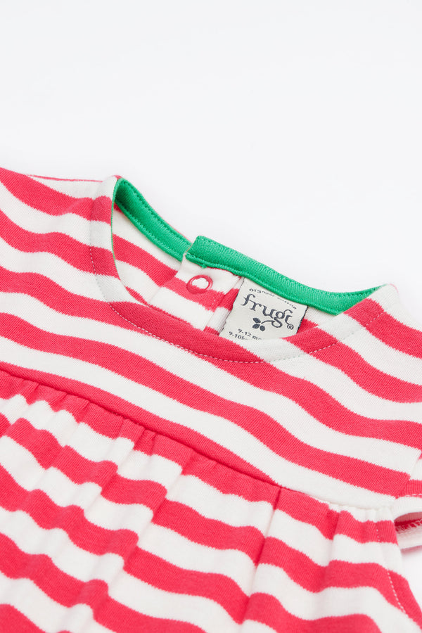 Little Layla Dress, Watermelon Stripe/Ladybird