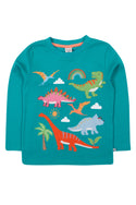 Adventure Applique Top, Iguana/Dinosaur