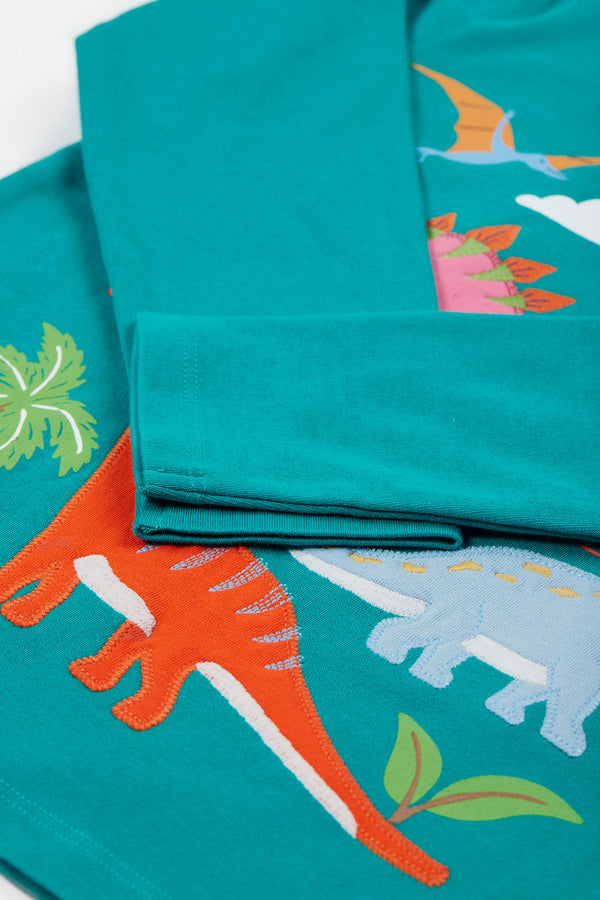 Adventure Applique Top, Iguana/Dinosaur