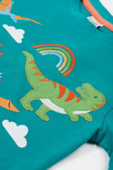 Adventure Applique Top, Iguana/Dinosaur