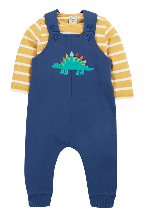 Coverack Dungaree Outfit, Navy Blue/Dino