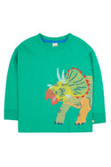 Owen Embroidered Top, Iguana/Triceratops