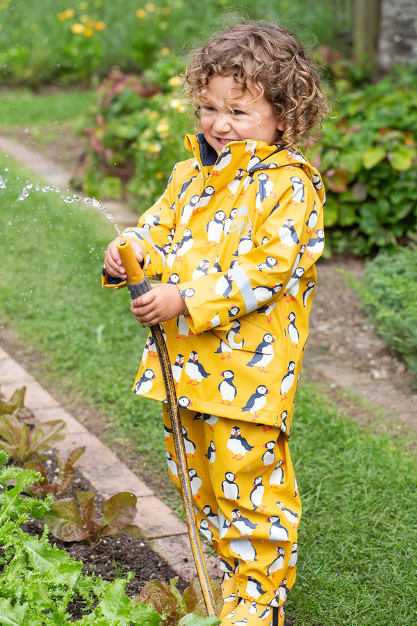 Puddle Buster Printed Rain Mac, Puff-ing About