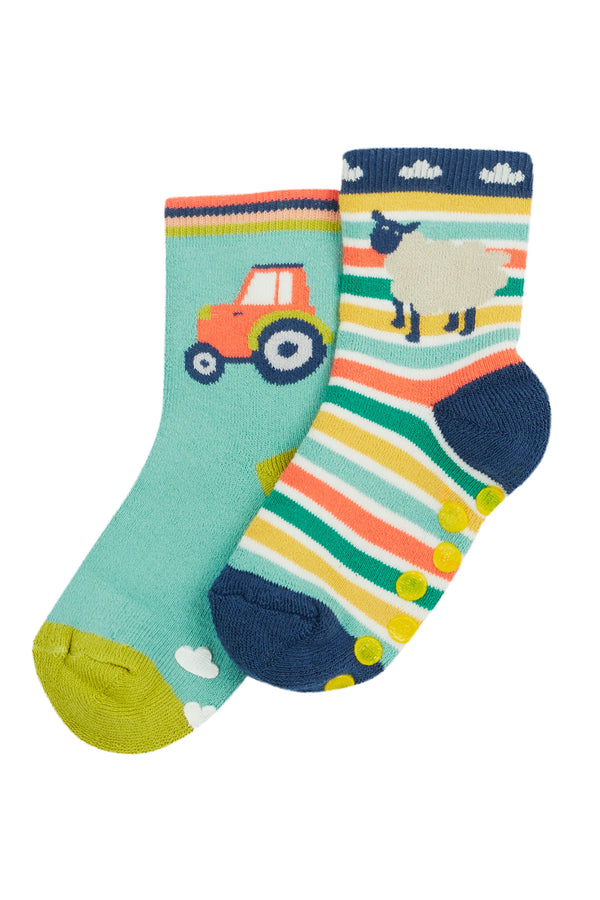 Grippy Socks 2 pack, Farm Multipack