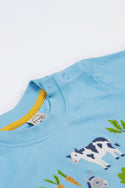 Little Creature Applique T-Shirt, Bluebird/Farm Life