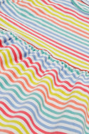 Lucy Dress, Cornflower Rainbow Stripe