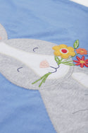 Cassia Applique T-Shirt, Cornflower/Rabbit