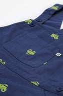 Elio Short Dungarees, Navy Blue/Tractor