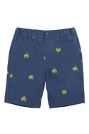 Bryn Embroidered Shorts, Navy Blue/Tractor