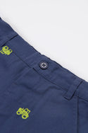 Bryn Embroidered Shorts, Navy Blue/Tractor