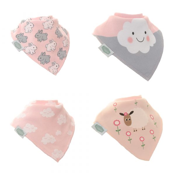 Cuddly Pinks 4pk Bib Set