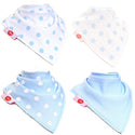 Blue White 4pk - Bandana Dribble Bibs