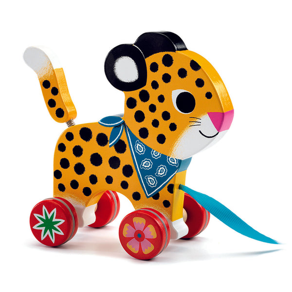 Greta Leopard - Pull Along Toy